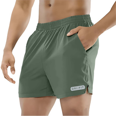 PRABAHA Solid Men Green Regular Shorts