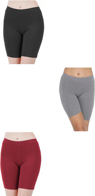 AJ FASHIONS Solid Women Multicolor Cycling Shorts