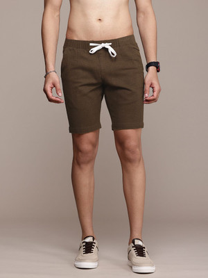 Roadster Solid Men Brown Regular Shorts