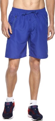 NIVIA Solid Men Blue Running Shorts