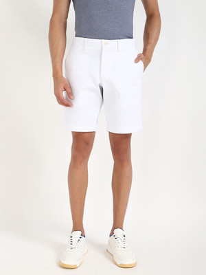 TOMMY HILFIGER Solid Men White Regular Shorts
