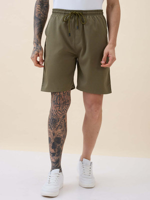 Status Quo Solid Men Light Green Regular Shorts