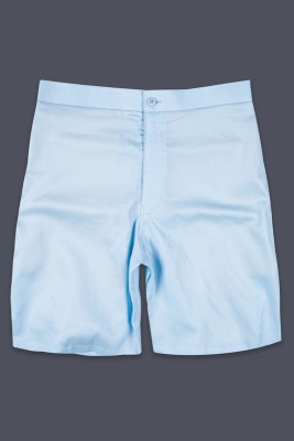 french crown Solid Men Light Blue Casual Shorts