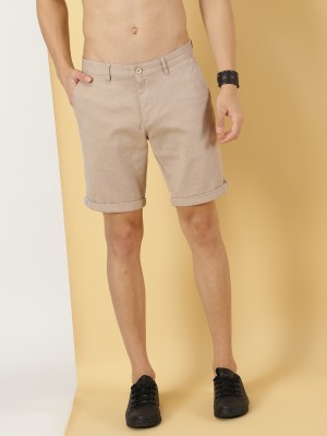 Thomas Scott Solid Men Brown Casual Shorts