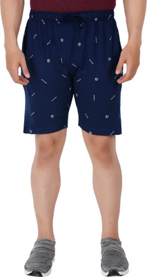 FEEL TRACK Printed Men Blue Bermuda Shorts