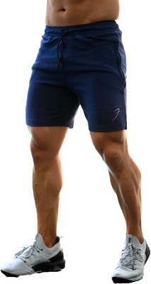 FuaarK Solid Men Dark Blue Gym Shorts