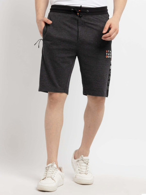 Status Quo Color Block Men Grey Regular Shorts