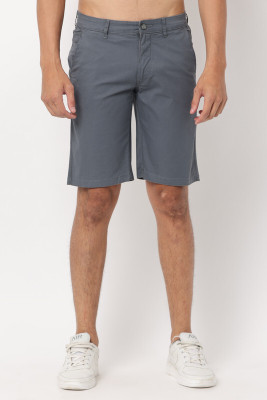Wearhouse Solid Men Grey Chino Shorts