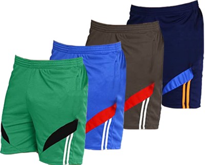 OORA Striped Men Green, Blue, Black, Dark Blue Sports Shorts
