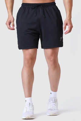 FuaarK Solid Men Black Gym Shorts