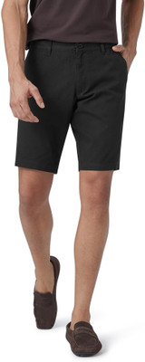 SYLZON Self Design Men Black Chino Shorts