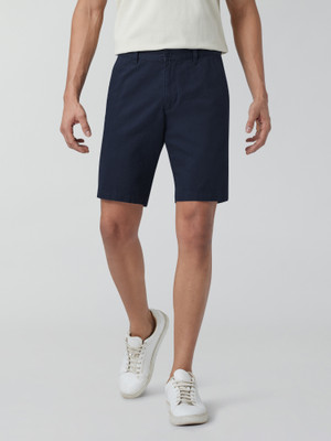 XYXX Solid Men Dark Blue Chino Shorts