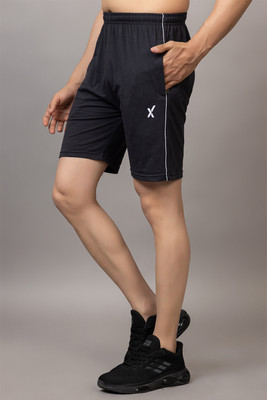 axys Solid Men Grey Casual Shorts