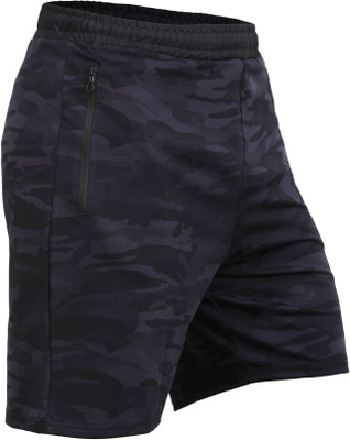 NINQ Military Camouflage Men Dark Blue Regular Shorts, Sports Shorts, Compression Shorts, Cycling Shorts, Running Shorts