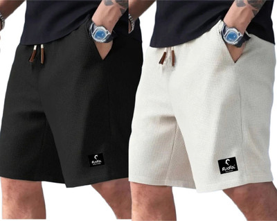 Flicfol Self Design Men Multicolor Regular Shorts