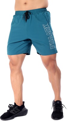 FuaarK Printed Men Blue Sports Shorts