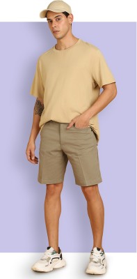 Wrangler Solid Men Brown Casual Shorts