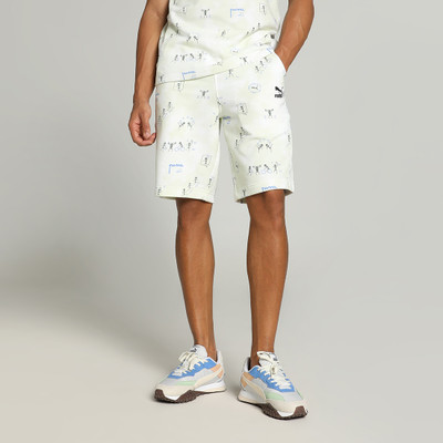 PUMA Printed Men White Basic Shorts