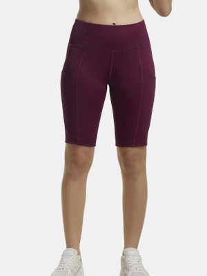 JOCKEY Solid Women Purple Sports Shorts