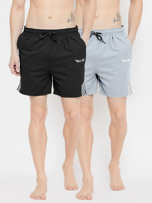 Crease & Clips Striped Men Multicolor Casual Shorts