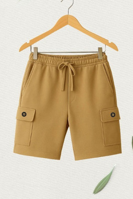Pitzz Self Design Men Brown Cargo Shorts