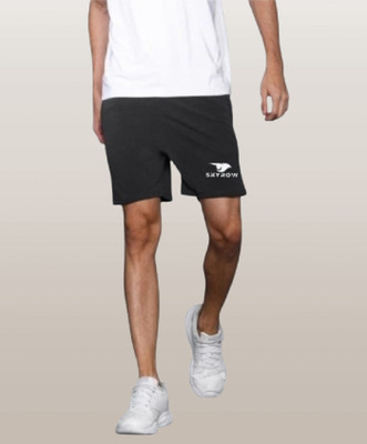skyrow Graphic Print Men Grey Regular Shorts