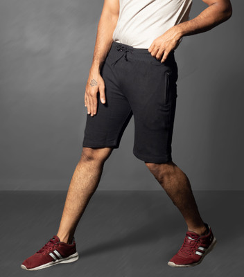 Moda Rapido Solid Men Black Casual Shorts