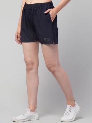 Apraa & Parma Solid Women Black Sports Shorts