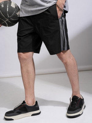 HIGHLANDER Solid Men Black Regular Shorts