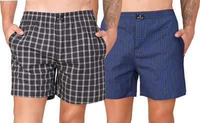 String Checkered Men Multicolor Boxer Shorts