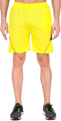 M.R.D. Self Design Men & Women Yellow Sports Shorts