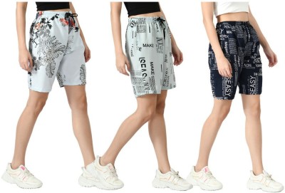 IndiWeaves Printed Women Multicolor Regular Shorts