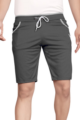 DARSHAN CREATION Solid Men Grey Casual Shorts
