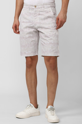 PETER ENGLAND Printed Men Grey Regular Shorts