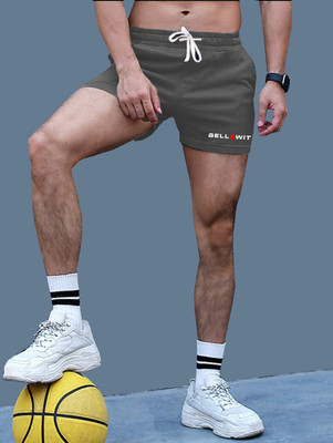 Bellwit Solid Men Grey Running Shorts
