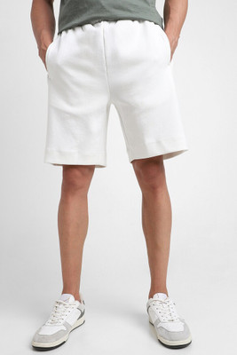 FOREVER 21 Solid Men White Casual Shorts