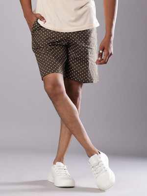 V-MART Printed Men Green Regular Shorts