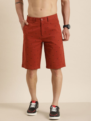 HERE&NOW Printed Men Red Regular Shorts