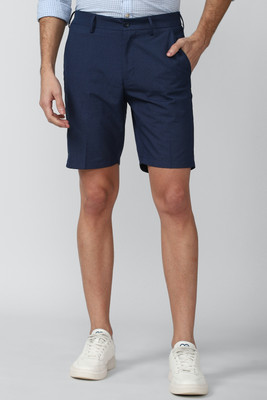 PETER ENGLAND Solid Men Dark Blue Basic Shorts