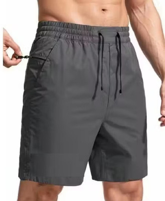 Pellegrino Solid Men Grey Basic Shorts