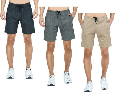 Indestar Solid Men Multicolor Bermuda Shorts