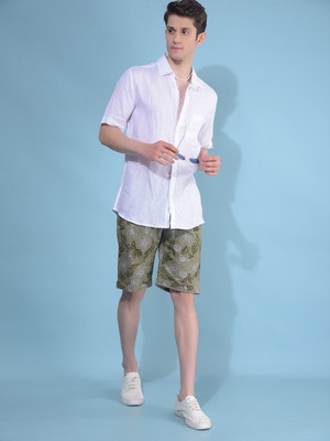 CRIMSOUNE CLUB Printed Men Dark Green Regular Shorts