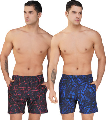 NINQ Printed Men Multicolor Swim Shorts