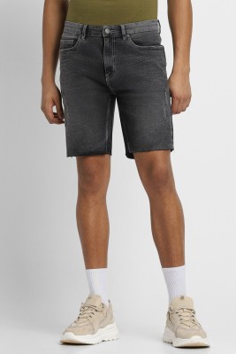 FOREVER 21 Solid Men Grey Denim Shorts