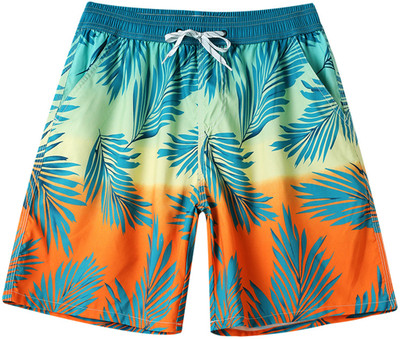 LQZ Printed Men Multicolor Beach Shorts