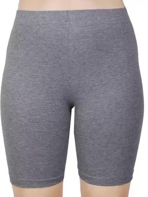 HouseOfCommon Solid Women Grey Cycling Shorts