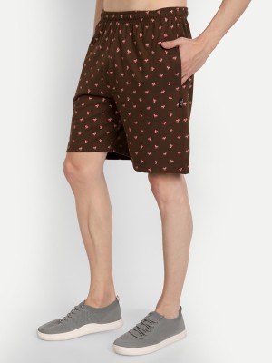 Zeffit Printed Men Brown Bermuda Shorts