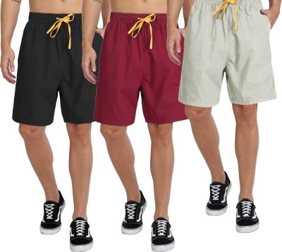 FTX Solid Men Multicolor Casual Shorts