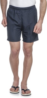 A Solid Men Blue Basic Shorts