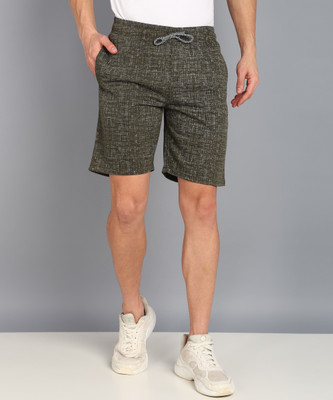 METRONAUT Men's Solid Regular Short Solid Men Dark Green Regular Shorts